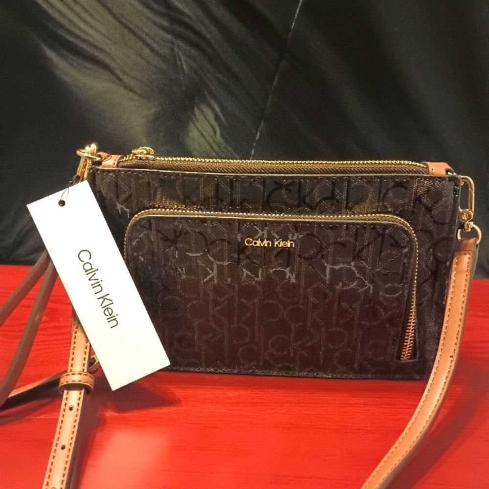 👑👜🔥Calvin Klein Leather Shopper Handbag W/REMOVABLE STRAP‼️🔥NEW WITH